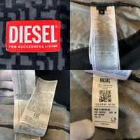 DIESEL ディーゼル 23AW D-UM-RIB-NE モノグラム プルオーバー パーカー フーディー ブラック チャコール Size M 福生店