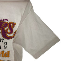 80's NBA ロサンゼルス・レイカーズ 1986-87 World Champs プリントTシャツ ホワイト BELTON Size L 福生店