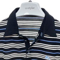 BURBERRY BLACK LABEL バーバリーブラックレーベル コットンボーダーポロシャツ ブラック BMV03-901-09 Size 1 瑞穂店