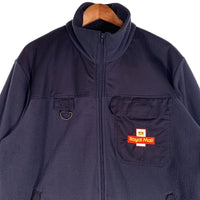 Royal Mail ロイヤルメール RMF1 LONG SLEEVE FLEECE 切替 ジップアップフリースジャケット ネイビー ブラック Size L 福生店