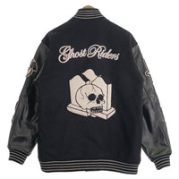 EVOKE イヴォーク マスターピース Ghost Rider 袖レザー アワードジャケット スタジャン フルデコ ブラック Size XL 福生店