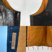MASHMANS マッシュマンズ ELECTRIC LEATHER STUDIO HORSE HIDE ホースハイド レザーベスト 馬革 日本製 ベスト ジレ ブラック size38 瑞穂店