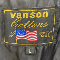 VANSON バンソン NVJK-2108 クロスボーンスカル刺繍 ボアライダースジャケット ブラック sizeL 瑞穂店