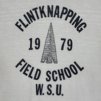 WAREHOUSE ウエアハウス FLINTKNAPPING FIELD SCHOOL リンガーTシャツ ホワイト マスタード Size M 福生店