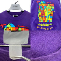 Lee リー USA製 WORLD PEACE スウェットトレーナー パープル size- 瑞穂店