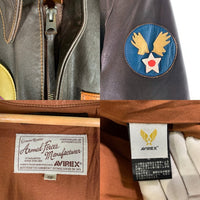 AVIREX アヴィレックス BIG BEAUTIFUL DOLL A-2 レザーフライトジャケット ホースハイド ブラウン 6191051 Size 2XL 福生店