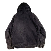Carhartt カーハート Sherpa Lined Jacket ダック シェルパラインド ジャケット 内ボア J141 刺繡 ワッペン ブラック Size L-R 福生店
