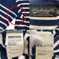 NEIGHBORHOOD ネイバーフッド 16SS FABRICES/C-BN-LS コットン ボーダーロングスリーブトップ バスクシャツ ネイビー ホワイト 161LHFBN-CSM01 Size S 福生店