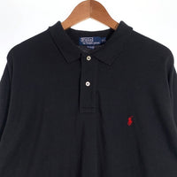 Polo by Ralph Lauren ポロラルフローレン 鹿の子 ロングスリーブ ポロシャツ ブラック Size XXL 福生店