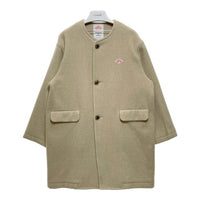 DANTON ダントン DT-A0012 WOOL LIGHT PILE ウール ノーカラーロングコート ベージュ size36 瑞穂店