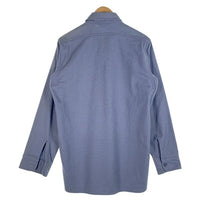 80-90's Woolrich ウールリッチ フランネルシャツ プレーン ブルー USA製 Size M 福生店