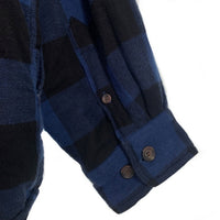 puritan ピューリタン quilted fabric Flannnel Shirts キルティング フランネルシャツ ブルー Size L 福生店