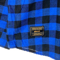 glamb グラム バッファローチェック フランネルシャツ ブルー ブラック GB17SM/SH07 Size 3 瑞穂店