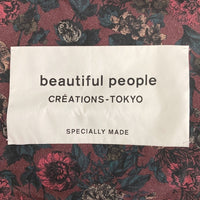 beautiful people ビューティフルピープル 花柄 トートバッグ ボルドー 瑞穂店