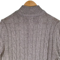 POLO Ralph Lauren ラルフローレン ケーブルニット ウールブレンド クォータージップセーター ライトグレー Size M 福生店