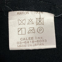 CALEE キャリー 孔雀刺繍 オープンカラー 半袖シャツ ブラック sizeM 瑞穂店