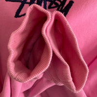 Stussy ステューシー ロゴ刺繍 パーカー ピンク sizeL 瑞穂店