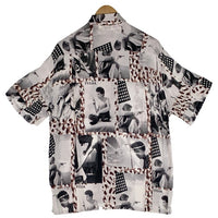 WACKO MARIA ワコマリア LARRY CLARK TULSA ラリー・クラーク タルサ 総柄プリント レーヨンオープンカラーシャツ 半袖 ホワイト Size M 福生店