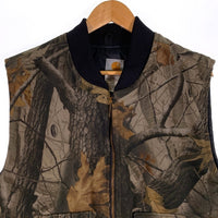 Carhartt カーハート REALTREE Duck Vest リアルツリー ダック 中綿ベスト V20 CMO USA製 Size XL-R 福生店