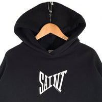 SAINT Mxxxxxx セントマイケル HOODIE RIBON SAINT BLACK プルオーバー フーディー スウェットパーカー ブラック SM-YS1-0000-039 Size L 福生店
