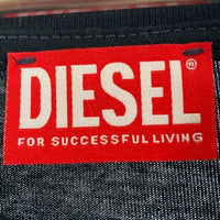 DIESEL ディーゼル T-JUST-LS-K2 ラバープリント 長袖Tシャツ ブラック sizeL 瑞穂店