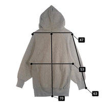 90's Champion チャンピオン ロゴ刺繡 リバースウィーブ プルオーバースウェットパーカー アッシュグレー USA製 トリコ刺繡 Size L 福生店