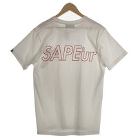 SAPEur サプール 騙し絵ポケットプリント ロゴ Tシャツ ホワイト AJ1 Size L 福生店