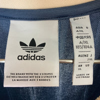 adidas アディダス IU0199 Stripe Jersey Tee ストライプ ゲームシャツ ブルー sizeXL 瑞穂店