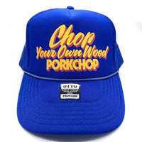 PORKCHOP GARAGE SUPPLY ポークチョップガレージサプライ CHOP YOUR OWN WOOD CAP メッシュキャップ スナップバックキャップ OTTO ブルー 福生店