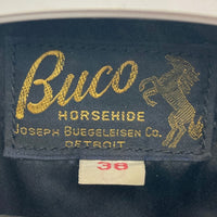 BUCO ブコ xThe REAL McCOY'Sリアルマッコイズ ホースハイド シングルライダース ブラック size38 瑞穂店