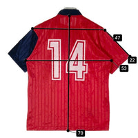 adidas アディダス スペイン代表ユニフォームモチーフ 万国旗タグ ユニフォーム レッドxネイビー sizeM-L 瑞穂店