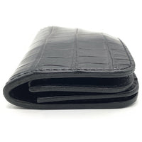 革物公房大輔 クロコダイル レザーウォレット 札 小銭入れ有 ブラック 福生店