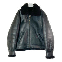 SCHOTT ショット 257S B-3 ムートン フライトジャケット ブラック size44※右袖ダメージあり 瑞穂店