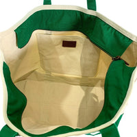 Polo by Ralph Lauren ポロラルフローレン キャンバス トートバッグ ホワイト グリーン ロゴ刺繡 福生店