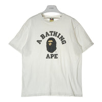 A BATHING APE アベイシングエイプ サルプリント アーチロゴ Tシャツ ホワイト sizeXL 瑞穂店
