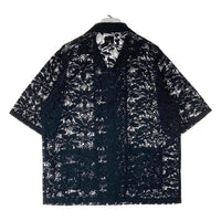 Needles ニードルズ Cabana Shirt カバナシャツ C Pe R Lace Cloth FLOWER フラワーレース 半袖 ブラック MR252 Size L 瑞穂店