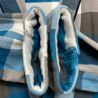 YOUNG&OLSEN ヤングアンドオルセン ガウンコート チェック ホワイトxブルー size 瑞穂店