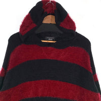 glamb グラム Ginny border hoodie ジニーボーダーフーディ ニットパーカー ブラック レッド GB0319/KNT03 Size 3 福生店