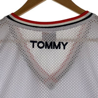 90's TOMMY HILFIGER トミーヒルフィガー メッシュ ゲームシャツ ユニフォーム ホワイト Size XL 福生店