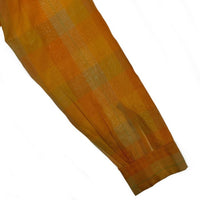 60-70's Arrow アロー Ichiryu Made リメイク オープンカラーチェックシャツ イエロー USA製 襟芯 Size L 福生店