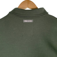 WIND AND SEA ウィンダンシー ポンチスウェット ロングスリーブポロシャツ オリーブ WDS-O-MILTECH-23-Q2-CS-03 Size M 福生店