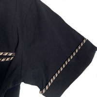KODY PHILLIPS コディフィリップス LASSO SHIRT コットン 装飾 半袖シャツ ブラック Size S 福生店