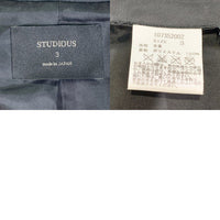 STUDIOUS ステュディオス シープスキン ダブルライダースジャケット レザー ブラック 107352002 Size 3 福生店