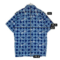 PELLE PELLE ペレペレ 総柄 半袖シャツ ブルー sizeXL 瑞穂店