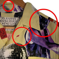 WACKO MARIA ワコマリア DJ HARVEY オープンカラーレーヨンシャツ イエロー Size S 福生店