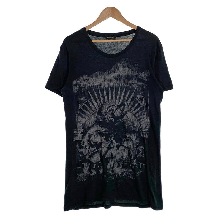 BALMAIN バルマン プリントTシャツ ブラック 象 Size L 福生店 – GolRagオンラインショップ