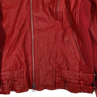 glamb グラム Mercury Riders マーキュリーライダース シープスキン ダブルライダースジャケット レッド GB16AT/JKT08 Size 4 福生店