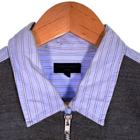 COMME des GARCONS HOMME コムデギャルソンオム ニット切替 ストライプシャツ ジップアップ Size M 福生店