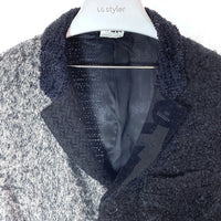 COMME des GARCONS HOMME PLUS コムデギャルソンオムプリュス PJ-J078 AD2012 クレイジーパターン 切替 3つボタン テーラードジャケット ブラック sizeXS 瑞穂店