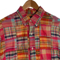 WAREHOUSE ウエアハウス パッチワーク マドラスチェックシャツ ピンク Size L 相当 福生店